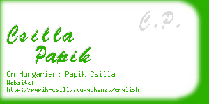 csilla papik business card